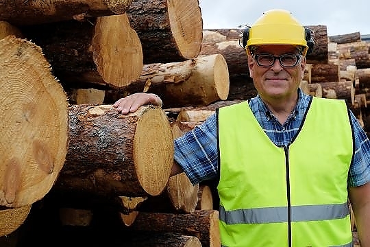 Røntgen sorterer tømmeret bedre, sier direktør Knut Berg i Moelven Våler AS. Foto: Magne Vikøren. 